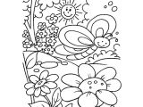 Coloriage La Nature Au Printemps Coloriage Nature Printemps soleil Fleurs Jecolorie
