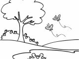 Coloriage La Nature Au Printemps Dessin Simple Printemps