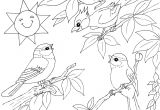 Coloriage La Nature Au Printemps Pin Coloriage Paysage Printemps A Imprimer Gratuit On