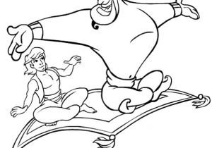 Coloriage Lampe Aladin Coloriage Dénie D Aladdin En Ligne Gratuit   Imprimer