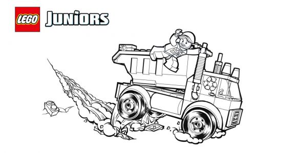 Coloriage Lego Camion Poubelle Coloriage De Fugue Du Camion Poubelle Lego Juniors Coloriages