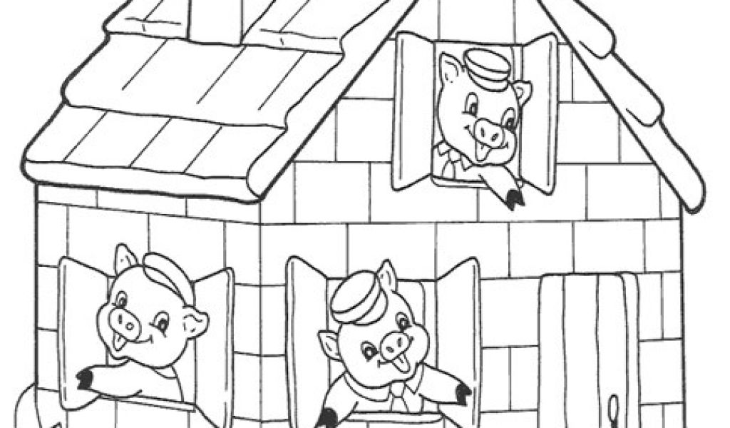 Coloriage Les 3 Petit Cochon Coloriage 3 Petit Cochons | danieguto
