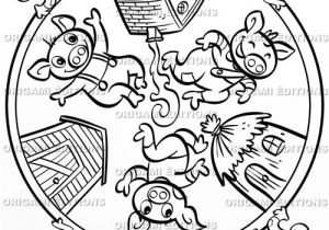 Coloriage Les 3 Petit Cochons Cahier De Coloriage Personnalisé Boutique souvenir