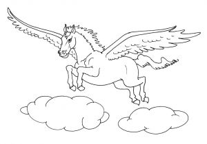 Coloriage Licorne Et Pegase Coloriage Licorne Dessin  Imprimer Gratuit  Dessin De Pegase tout