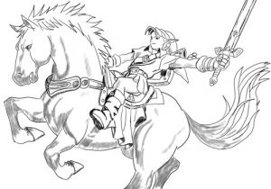 Coloriage Link Et Epona Coloriages   Imprimer Zelda Numéro 1684