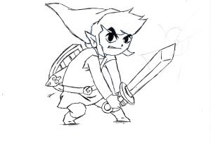 Coloriage Link Zelda Breath Of the Wild Zelda Coloring Pages Lineart Zelda & Link