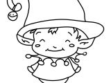 Coloriage Lutin De Noel Dessin De No L Facile   Reproduire