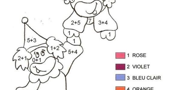 Coloriage Magique Arlequin Coloriage Magique Clown 2 Addition