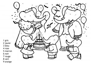 Coloriage Magique Babar Magique Babar Tr¨s Faciles Maternelle Coloriages Magiques