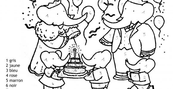 Coloriage Magique Babar Magique Babar Tr¨s Faciles Maternelle Coloriages Magiques