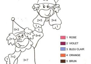 Coloriage Magique Boucle D or Coloriage Magique Clown 2 Addition