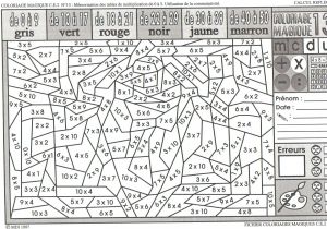 Coloriage Magique Ce2 Multiplication à Imprimer Coloriage Magique Tables De Multiplication Ce1 L Meublerc