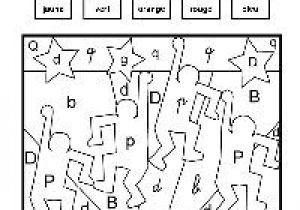 Coloriage Magique Coccinelle Keith Haring Coloriage Magique Sur Les Lettres P Q D B G