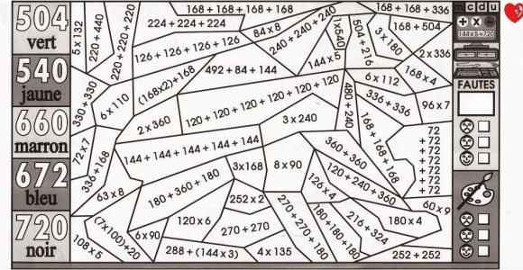 Coloriage Magique De Ce2 Cm1 Coloriage Magique Cm1 Maths Multiplications Ce2 Cm1 Cm2