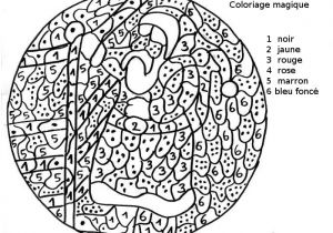 Coloriage Magique De Noel En Ligne Maternelle Coloriage Magique Le Père Noël sort De La