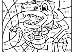 Coloriage Magique Dinosaure Cp Un Mini T Rex   Colorier tout En Apprenant La soustraction
