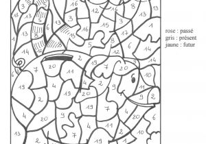 Coloriage Magique Grammaire Ce2 à Imprimer Coloriage Magique Passé Présent Futur La Classe De Myli Breizh