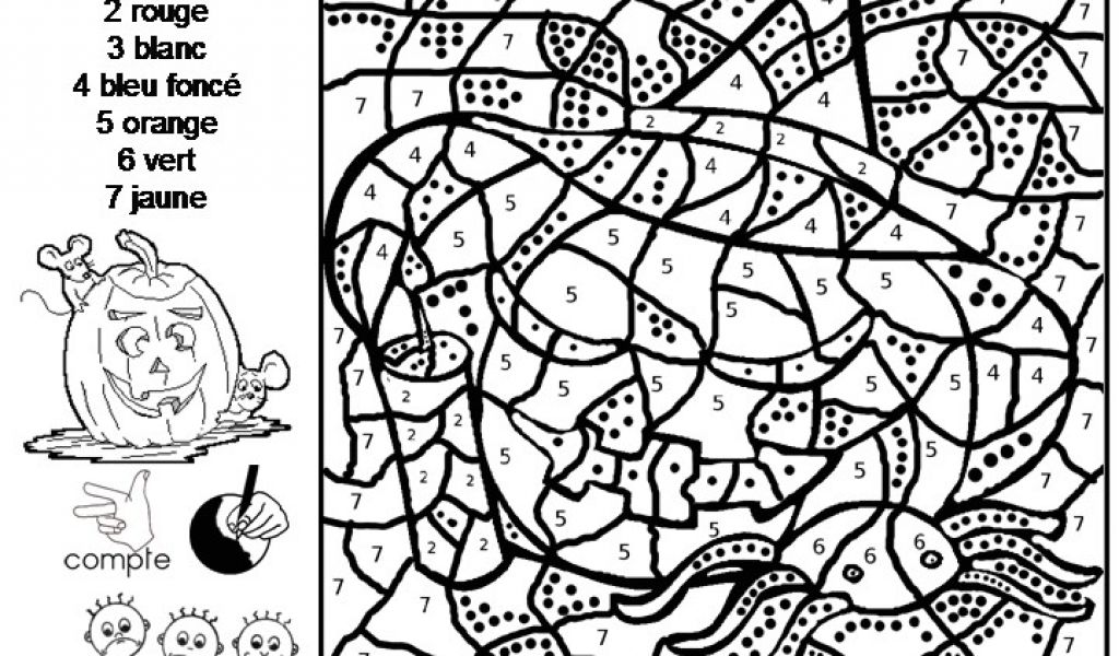 Coloriage Magique Halloween Ce1 Coloriage Magique Halloween Maternelle