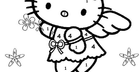 Coloriage Magique Hello Kitty à Imprimer Coloriage A Imprimer Coloriage Magique Hello Kitty Ange