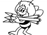 Coloriage Magique Maya L Abeille Coloriage Maya L Abeille Et Ses Crayons