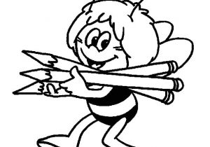 Coloriage Magique Maya L Abeille Coloriage Maya L Abeille Et Ses Crayons