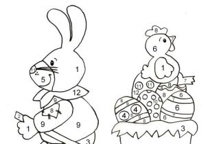 Coloriage Magique Paques Maternelle Coloriage Magique Lapin Et Poule De P¢ques Easter