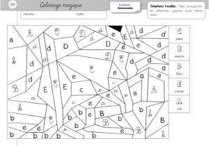 Coloriage Magique Reconnaissance Des Lettres Gs Épinglé Sur Desen Litere Cifre