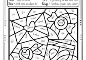 Coloriage Magique St Valentin French Color by Sight Words Coloriage Magique Par Mots
