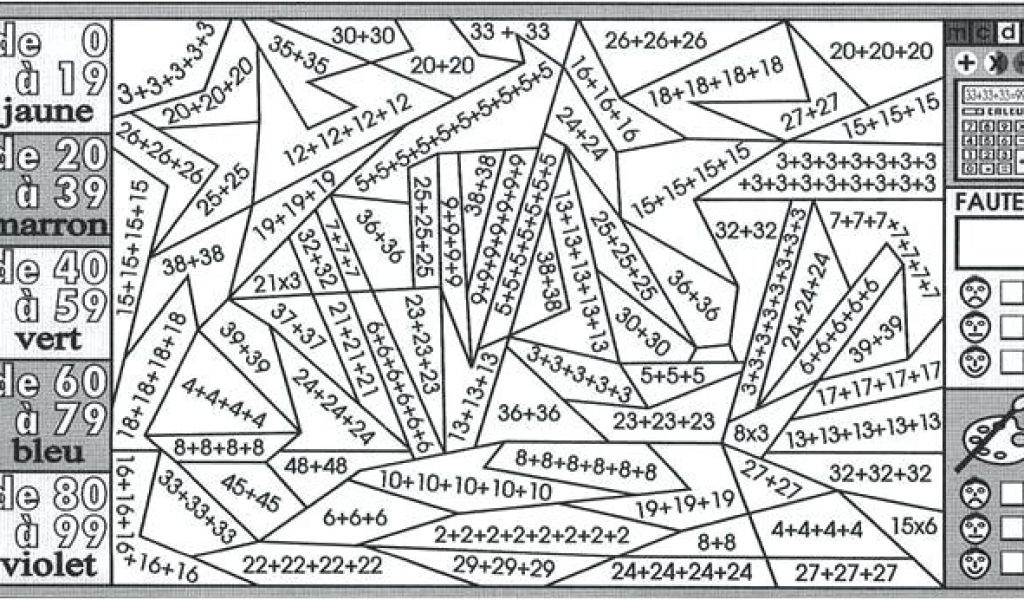 Coloriage Magique Table De Multiplication Ce1 Coloriages 0 A 100