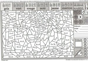Coloriage Magique Table De Multiplication Ce2 185 Dessins De Coloriage Magique   Imprimer