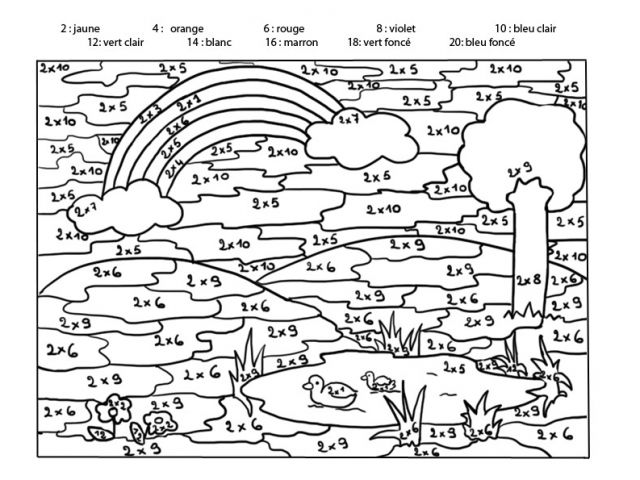 Coloriage Magique Tables De Multiplication 1 à 5 Coloriage Magique Tables De Multiplication Ce2 Coloriage Magique Ce1