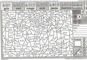 Coloriage Magique Tables De Multiplication Cm2 Coloriage Magique Calcul Ce2 Laspromcloset