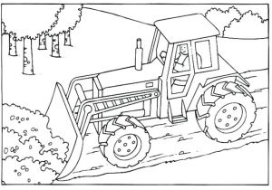 Coloriage Magique Tractopelle Coloriage Engin De Travaux Chantier Et Construction Coloriage De