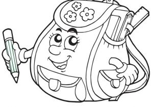 Coloriage Mains Qui Applaudissent A Colorier Un Cartable De Petite Fille Qui Tient Un