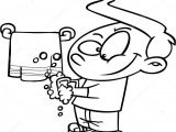 Coloriage Mains Qui Applaudissent Vecteur D Un Garçon Propre Caricature Lave Les Mains