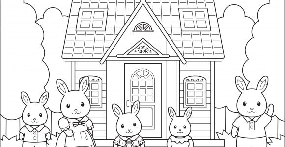 Coloriage Maison Sylvanian Families tous Les Coloriages De Sylvanian Families Dessin Maison A Imprimer