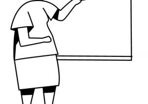 Coloriage Maitresse D école Coloriage Maîtresse D école Facile Dessin Gratuit à Imprimer