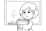 Coloriage Maitresse D école La Maîtresse D école
