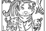 Coloriage Maman Et Bébé Animaux Dessin Colorier D Une Maman Tigre Et De Ses Tigreaux