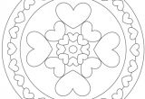 Coloriage Mandala Coeur Facile Coloriage Mandala Cœur Facile à Imprimer Et Colorier
