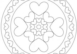 Coloriage Mandala Coeur Facile Coloriage Mandala Cœur Facile à Imprimer Et Colorier
