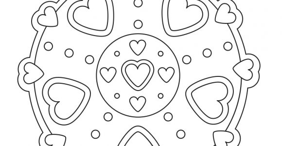 Coloriage Mandala Coeur Facile Mandala Coeur à Colorier Facile Momes