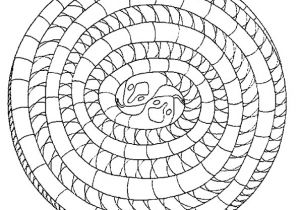 Coloriage Mandala Facile à Imprimer Coloriage Mandala Serpent Sur Hugolescargot Hugolescargot