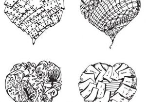 Coloriage Mandala Fleur Et Coeur Coloriage 4 Coeurs Numéro 4 Coeurs