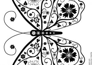 Coloriage Mandala Fleur Et Papillon Coloriage Pour Adultes Dessin Représentant Un Papillon à