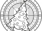 Coloriage Mandala Noel A Imprimer Gratuit Chrstmas Mandala with A Christmas Tree M&alas Adult