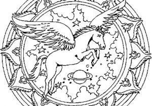 Coloriage Mandala Pegase Coloriage Mandala Pégase En Ligne Gratuit   Imprimer