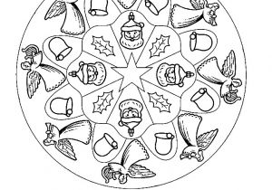 Coloriage Mandala Pere Noel Coloriage Mandala Anges Pere Noel Cloches Jecolorie