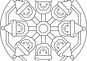 Coloriage Mandala Pere Noel Coloriage Mandala Pere Noel Facile Enfant Jecolorie