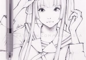 Coloriage Manga Fille Chibi Dessin Manga Fille Ecoliere Mignonne by Ladowska